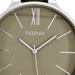 Oozoo Damen Armbanduhr Timepieces C9543 45mm Quarz Leder beige UOC9543