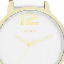Oozoo Damen Armbanduhr Timepieces Analog Leder weiß UOC11340