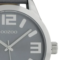 Oozoo Damen Armbanduhr Timepieces C1060 Analog Leder grau UOC1060A