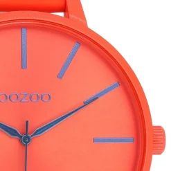Oozoo Damen Armbanduhr Timepieces Analog Leder rot orange UOC11162