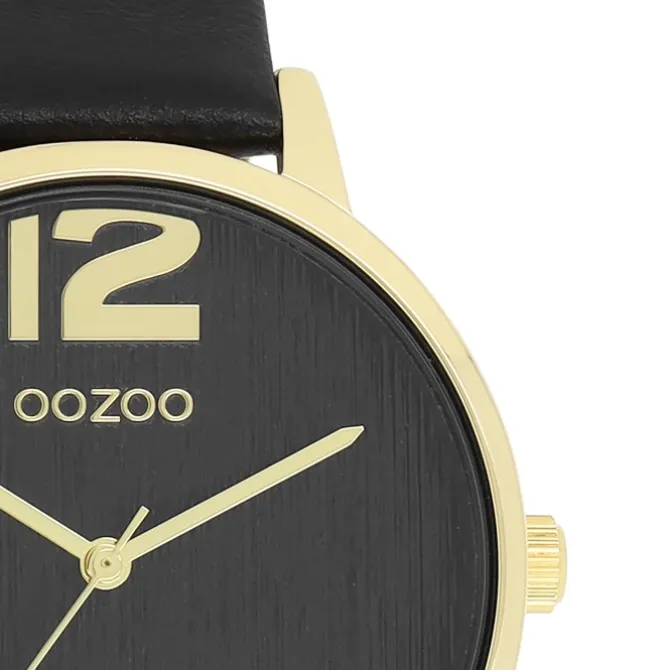 Oozoo Damen Armbanduhr Timepieces Analog Leder schwarz UOC11239