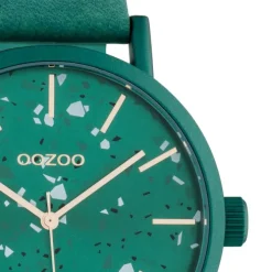 Oozoo Damen Armbanduhr Timepieces Analog Leder grün UOC10411