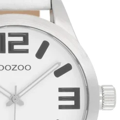 Oozoo Damen Armbanduhr Timepieces Analog Leder weiß UOC1050A
