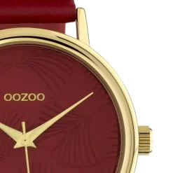 Oozoo Damen Armbanduhr Timepieces C10393 Quarz Leder weinrot UOC10393