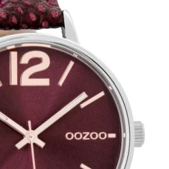 Oozoo Damen Armbanduhr Timepieces C9482 Quarz Leder weinrot UOC9482