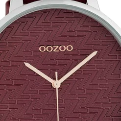 Oozoo Damen Armbanduhr Timepieces Analog Leder weinrot UOC10408