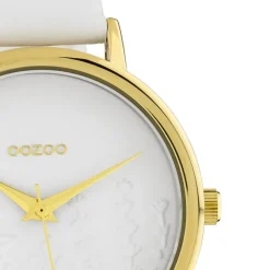 Oozoo Damen Armbanduhr Timepieces C10601 Analog Leder weiß UOC10601