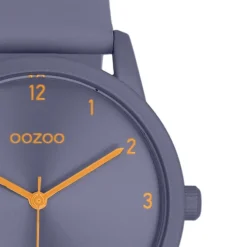 Oozoo Damen Armbanduhr Timepieces Analog Lederband dunkelgrau graublau UOC11456