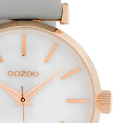 Oozoo Damen Armbanduhr Timepieces C10143 Quarz Leder hellgrau UOC10143