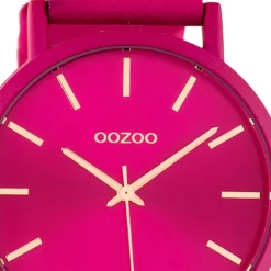 Oozoo Damen Armbanduhr Timepieces C10448 Quarz Leder fuchsia UOC10448