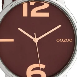 Oozoo Damen Armbanduhr Timepieces C10373 Analog Leder weinrot UOC10373