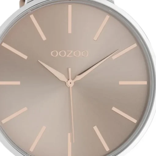 Oozoo Damen Armbanduhr Timepieces C10711 Analog Leder pinkgrau UOC10711