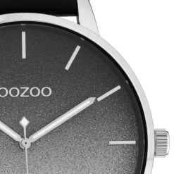 Oozoo Damen Armbanduhr Timepieces Analog Leder schwarz UOC10834