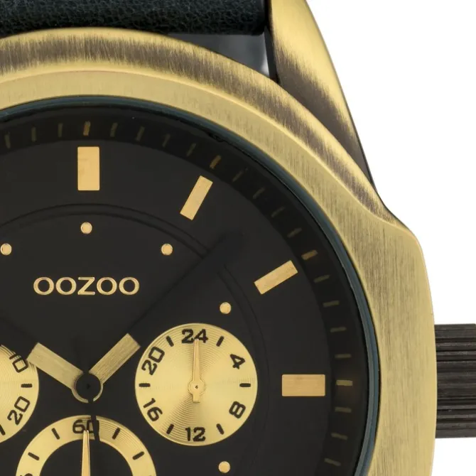 Oozoo Damen Armbanduhr Timepieces Analog Leder schwarz UOC10319