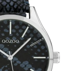 Oozoo Damen Armbanduhr Timepieces Analog Leder blau schwarz UOC10434
