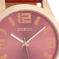 Oozoo Damen Armbanduhr Timepieces Analog Leder rot UOC1155A