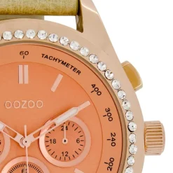 Oozoo Damen Armbanduhr Timepieces Analog Leder beige UOC5265A