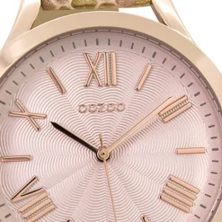 Oozoo Damen Armbanduhr Timepieces Analog Leder gold UOC9478A