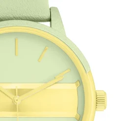 Oozoo Damen Armbanduhr Timepieces Analog Lederband hellgrün UOC11458