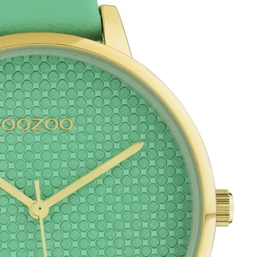 Oozoo Damen Armbanduhr Timepieces C10593 Analog Leder mintgrün UOC10593
