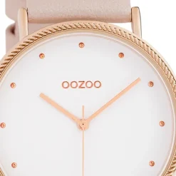 Oozoo Damen Armbanduhr Timepieces Analog Leder rosa UOC10417