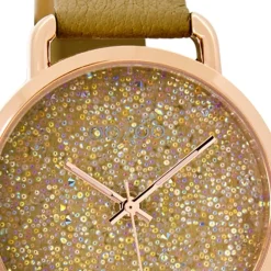Oozoo Damen Armbanduhr Timepieces Analog Leder gelb UOC9100A