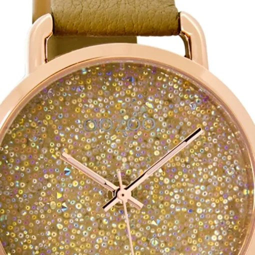 Oozoo Damen Armbanduhr Timepieces Analog Leder gelb UOC9100A