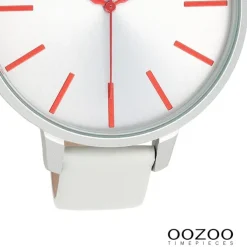 Oozoo Damen Armbanduhr Timepieces Analog Leder grau UOC11160