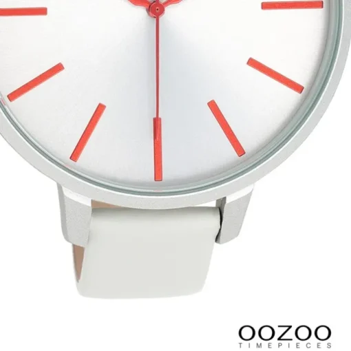 Oozoo Damen Armbanduhr Timepieces Analog Leder grau UOC11160