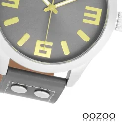 Oozoo Damen Armbanduhr Timepieces Analog Leder grau UOC1087A