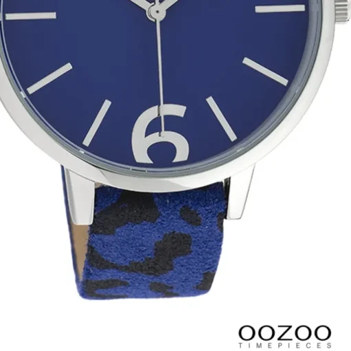 Oozoo Damen Armbanduhr Timepieces Analog Leder blau schwarz UOC10195