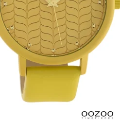 Oozoo Damen Armbanduhr Timepieces Analog Leder gelb UOC10655