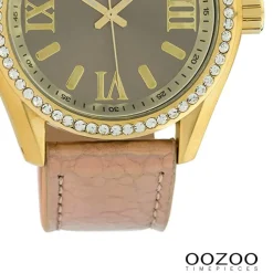 Oozoo Damen Armbanduhr Timepieces Analog Leder rosegold UOC10273
