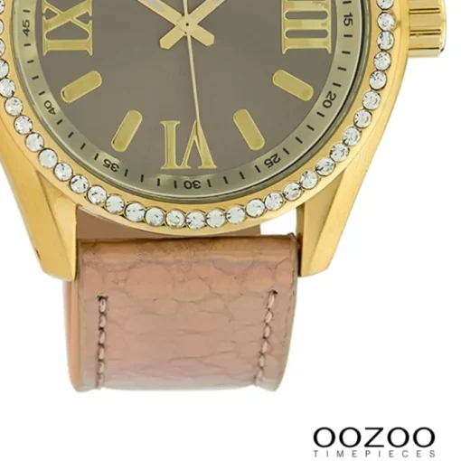 Oozoo Damen Armbanduhr Timepieces Analog Leder rosegold UOC10273