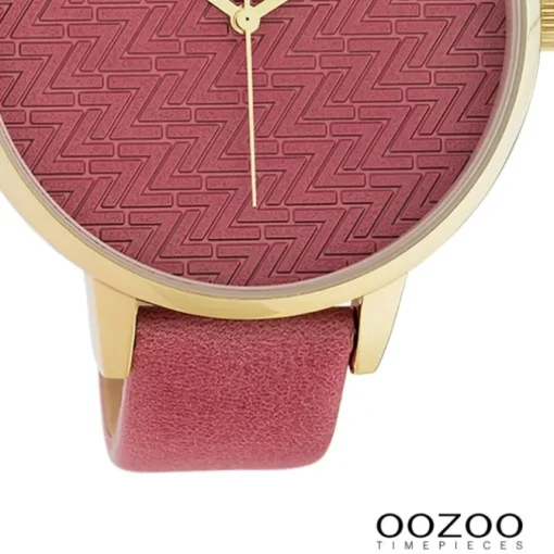 Oozoo Damen Armbanduhr Timepieces Analog Leder rot UOC10405