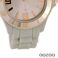 Oozoo Damen Armbanduhr Timepieces Analog Silikon beige UOC5060A