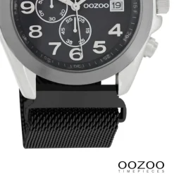 Oozoo Damen Armbanduhr Timepieces Analog Metall schwarz UOC10733