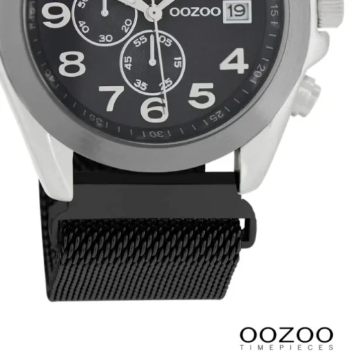 Oozoo Damen Armbanduhr Timepieces Analog Metall schwarz UOC10733