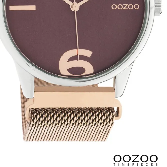 Oozoo Damen Armbanduhr Timepieces Analog Metall rosegold UOC10868
