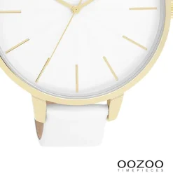Oozoo Damen Armbanduhr Timepieces Analog Leder weiß UOC11346