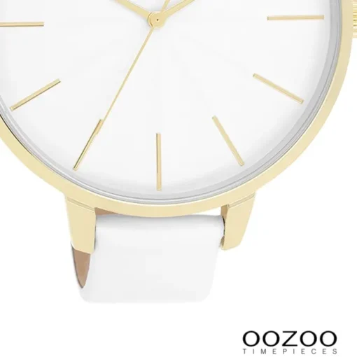 Oozoo Damen Armbanduhr Timepieces Analog Leder weiß UOC11346