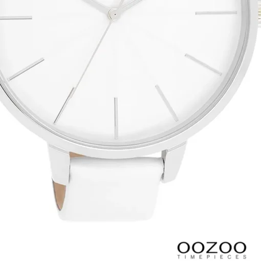 Oozoo Damen Armbanduhr Timepieces Analog Leder weiß UOC11345