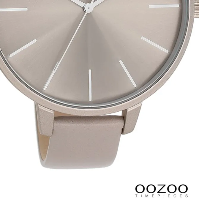Oozoo Damen Armbanduhr Timepieces Analog Leder taupe braun UOC11347