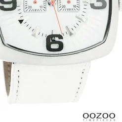 Oozoo Damen Armbanduhr Timepieces Analog Leder weiß UOC3260A