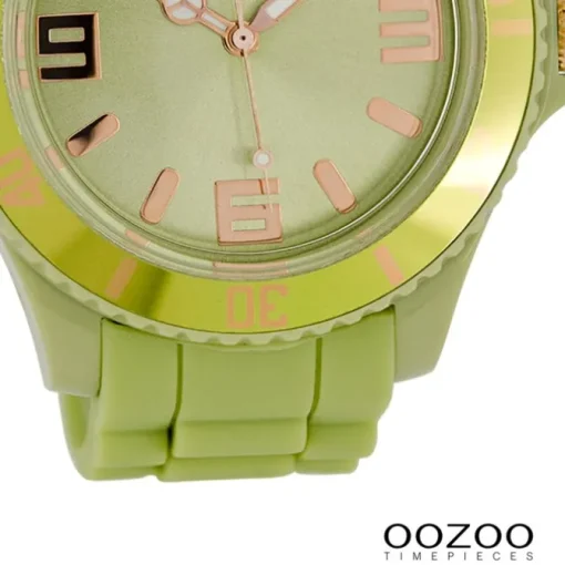 Oozoo Damen Armbanduhr Timepieces Analog Silikon grün UOC4350A