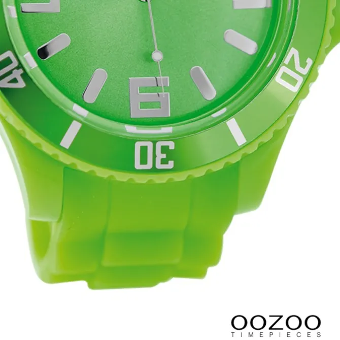 Oozoo Damen Armbanduhr Timepieces Analog Silikon grün UOC4656A