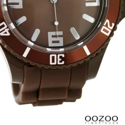 Oozoo Damen Armbanduhr Timepieces Analog Silikon braun UOC4658A
