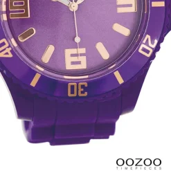 Oozoo Damen Armbanduhr Timepieces Analog Silikon lila UOC5031A