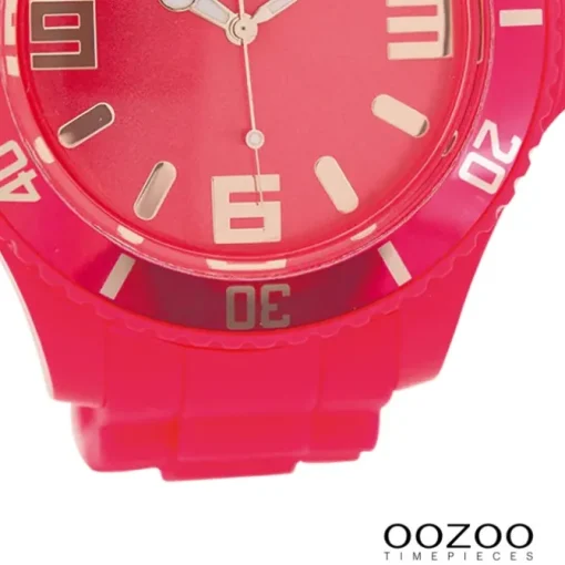 Oozoo Damen Armbanduhr Timepieces Analog Silikon pink UOC5035A