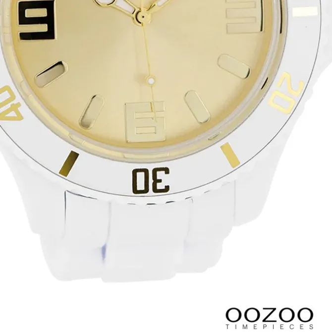 Oozoo Damen Armbanduhr Timepieces Analog Silikon weiß UOC5043A
